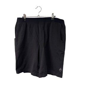 Prana Breathe Pull On Elastic Waist Shorts Men’s Size Large Lightweight Black